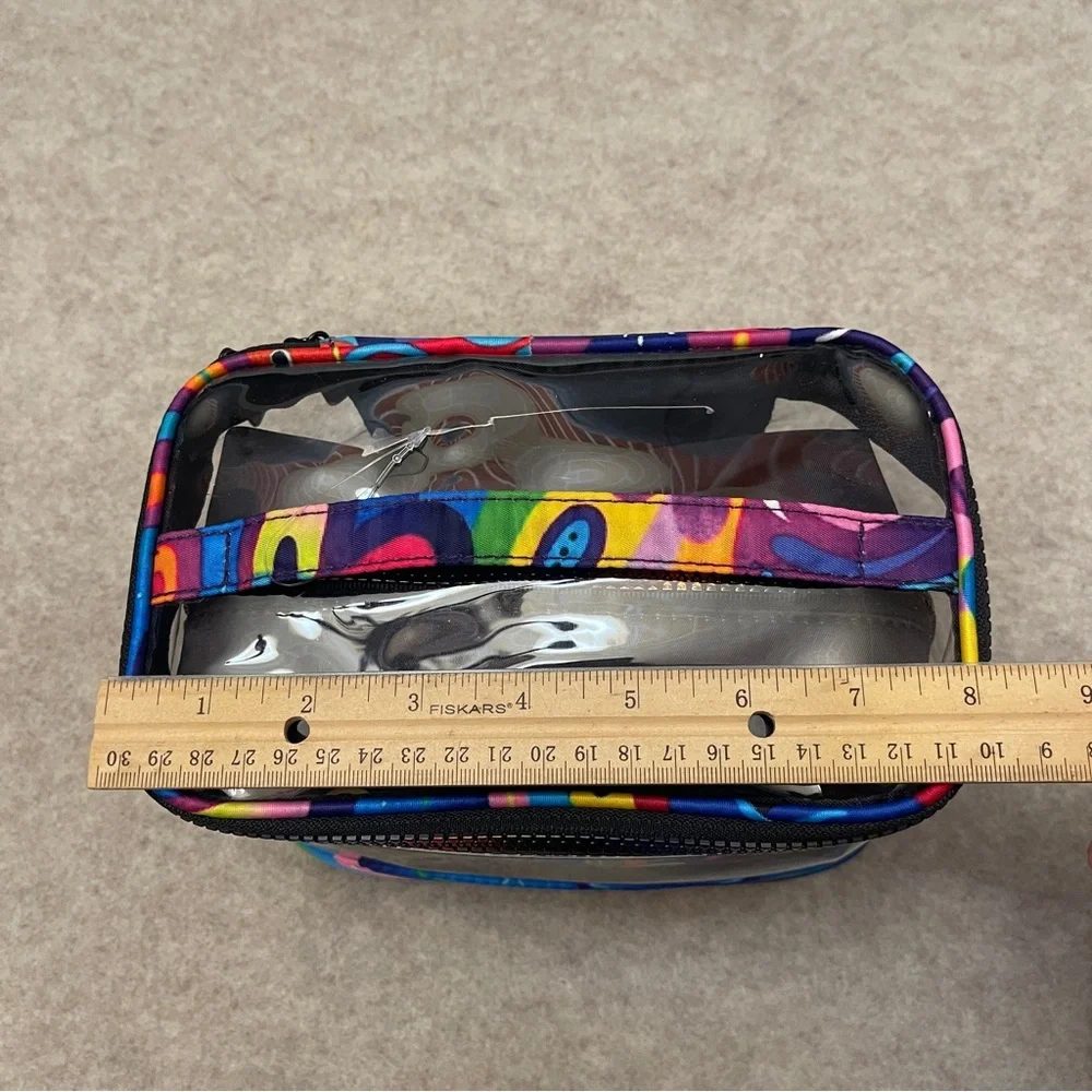 Jason Naylor Conair Collaboration Cosmetic Makeup zip Plouch Black Multicolor